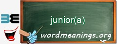 WordMeaning blackboard for junior(a)